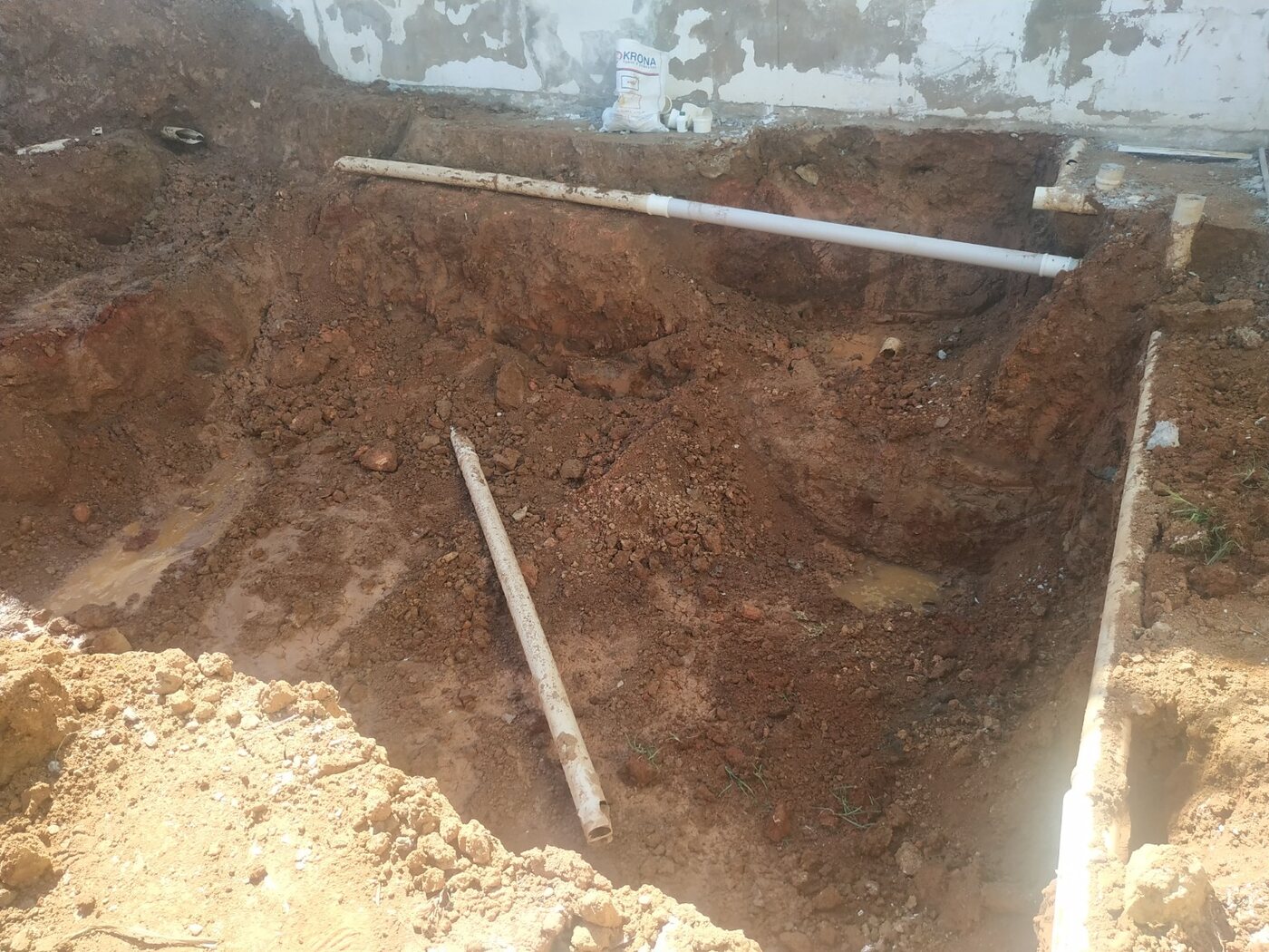 Preparação hidráulica inicial da piscina